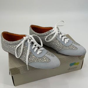 Dimm Zen Lace Up Sneaker Flats Light Blue Women's 8.5